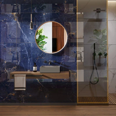 Wood and Tile Floor